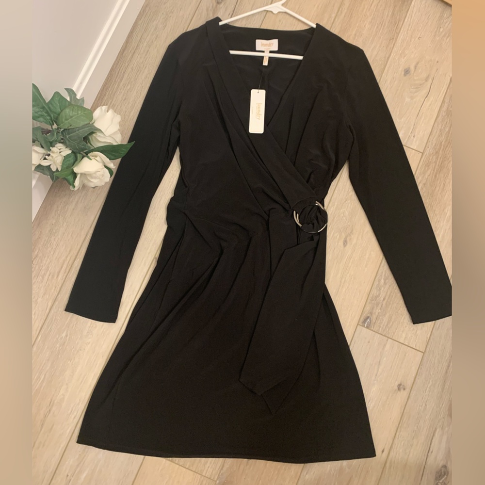 Gorgeous Black Dress with Waist Tie | Laundry by Shelli Segal | Size L |…